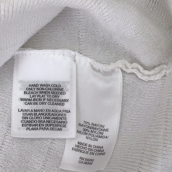 Jones New York Signature ribbed white sweater - Picture 3 of 4